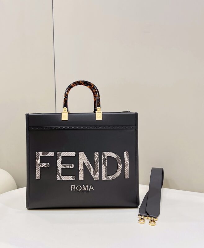 Replica Fendi Sunshine Tote Dark Grey