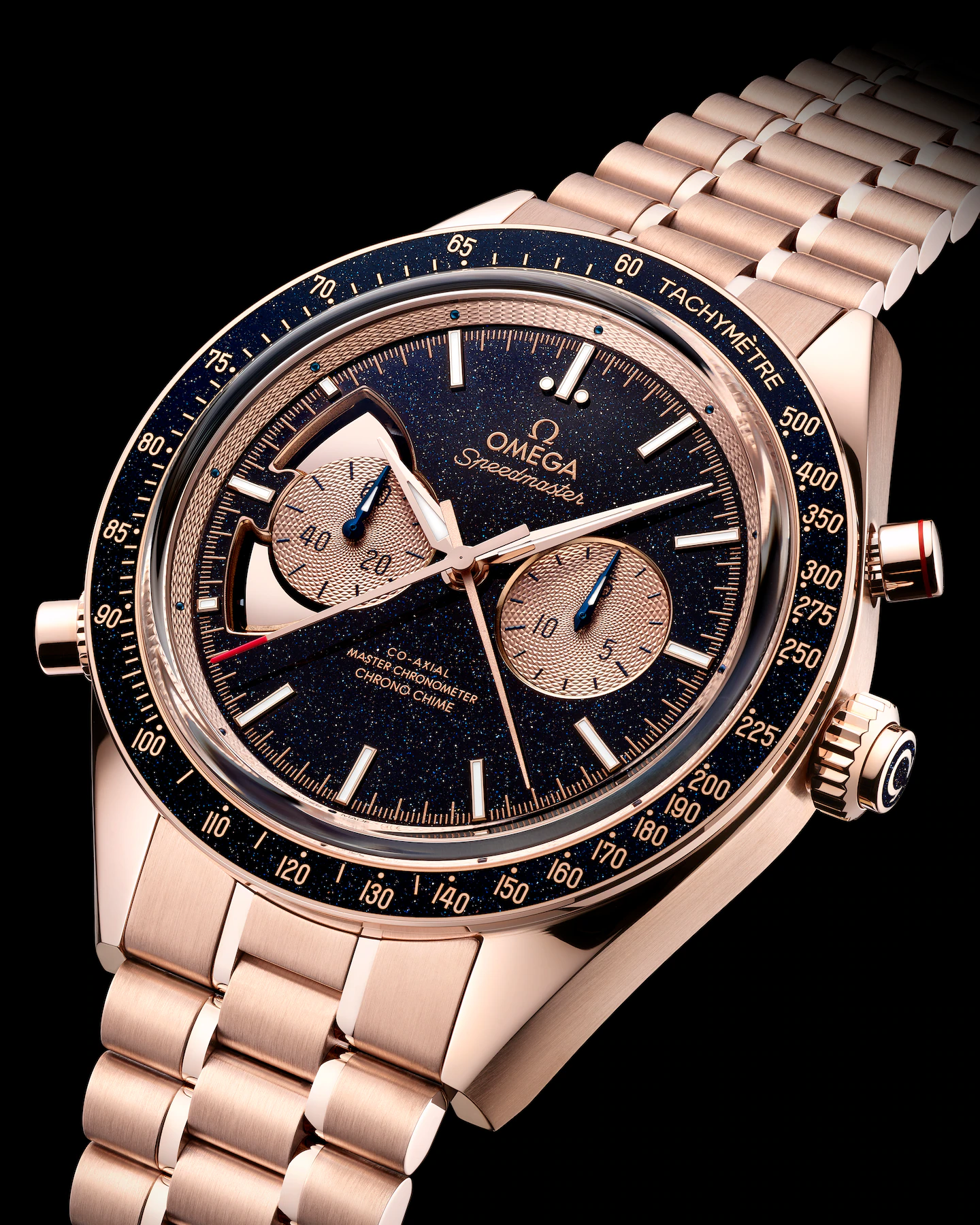 Speedmaster​ Chrono Chime 45 mm, Sedna Gold Sedna Gold 522.50.45.52.03.0 0 1