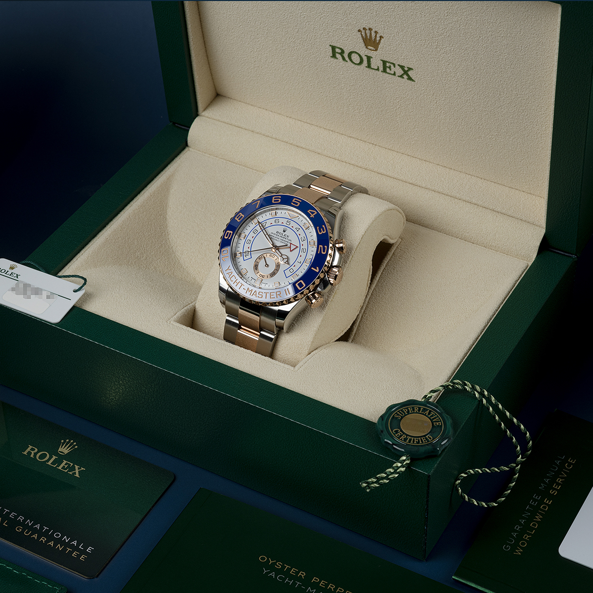 Rolex Yacht-Master II Everose Gold M116681-0002 Two-Toned Bracelets Mercedes-Benz Hour Hand /yellow gold m116688-0002 / m116680-0002 New