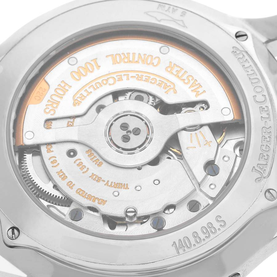 Jaeger LeCoultre Master Control Moon Steel Mens Watch 140.8.98.S Q143842A