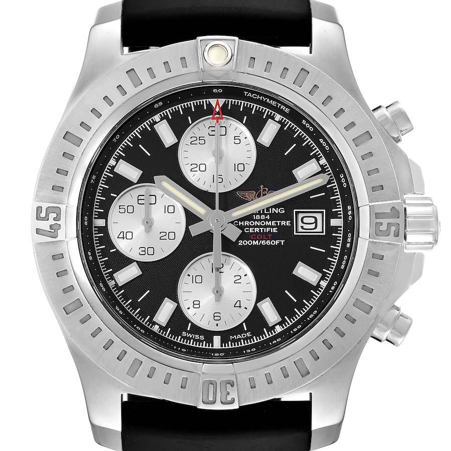 Breitling Colt Black Dial Stainless Steel Mens Watch A13388