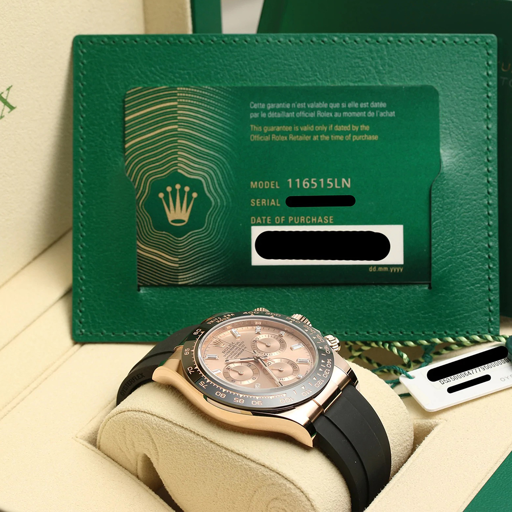 Rolex Daytona Sundust Dial 40mm Everose gold Oysterflex Strap 116515ln-0061