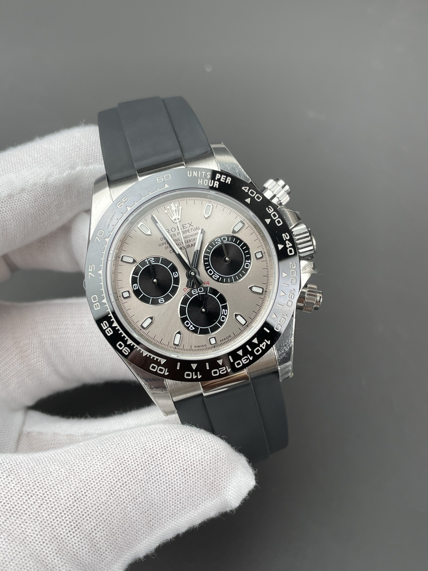 Rolex Cement Grey Rubber Daytona