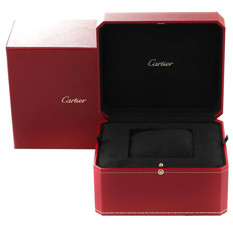 Cartier La Dona Rose Gold Diamond Red Strap Ladies Watch WE600651