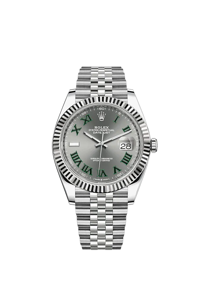 Rolex Datejust 41mm Wimbledon Slate Dial Jubilee Bracelet 126334-0022