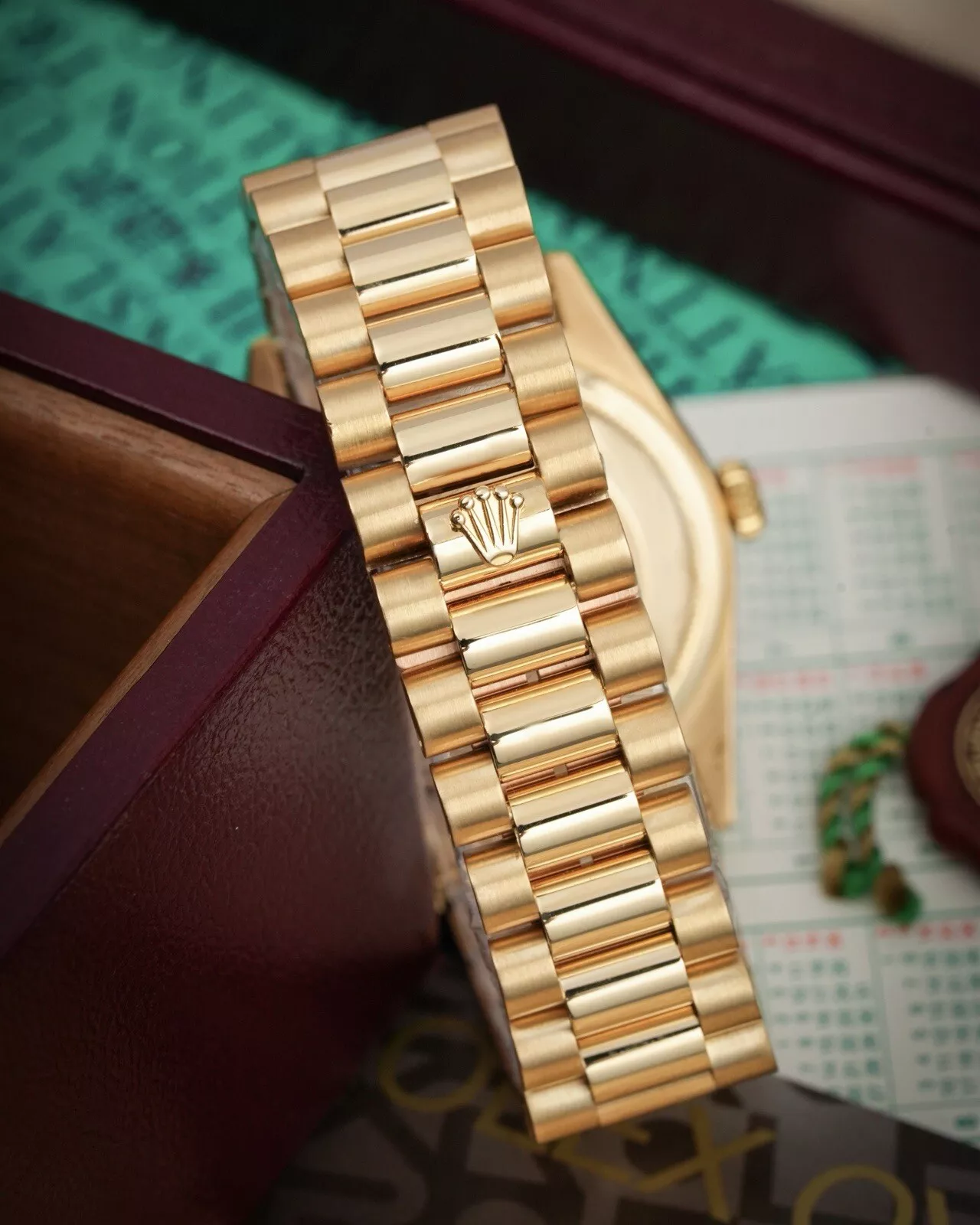 Rolex Day-Date 36mm Rare Aventurine Stone Dial President 18k Gold Ref. 18238