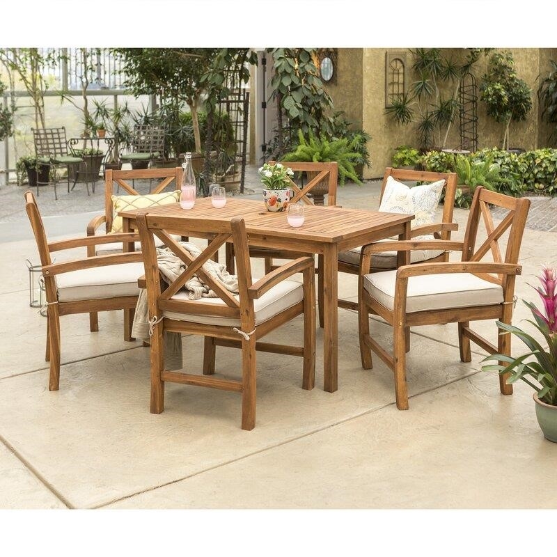 Diboll Rectangular 6 - Person 60'' Long Dining Set with Cushions