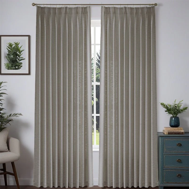 Custom Heavyweight Linen Drape Pleated - 36 Colors