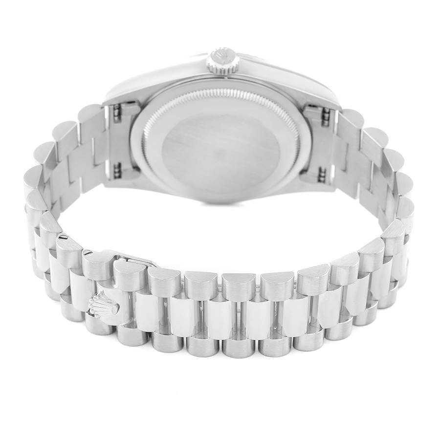 Rolex President Day-Date White Gold Myriad Diamond Dial Mens Watch 18239