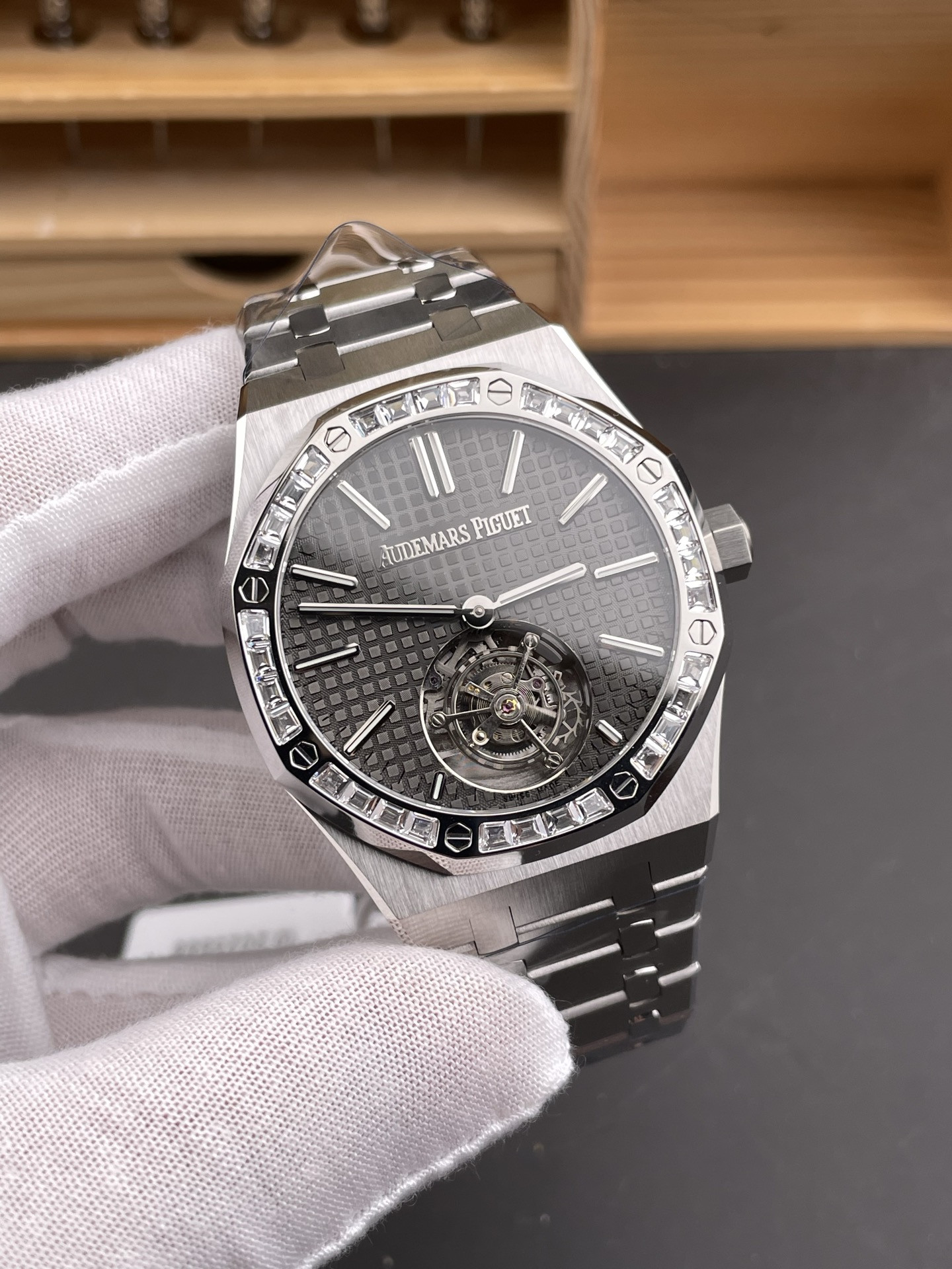 Royal Oak 26574 Green Dial Multi-function Tourbillon
