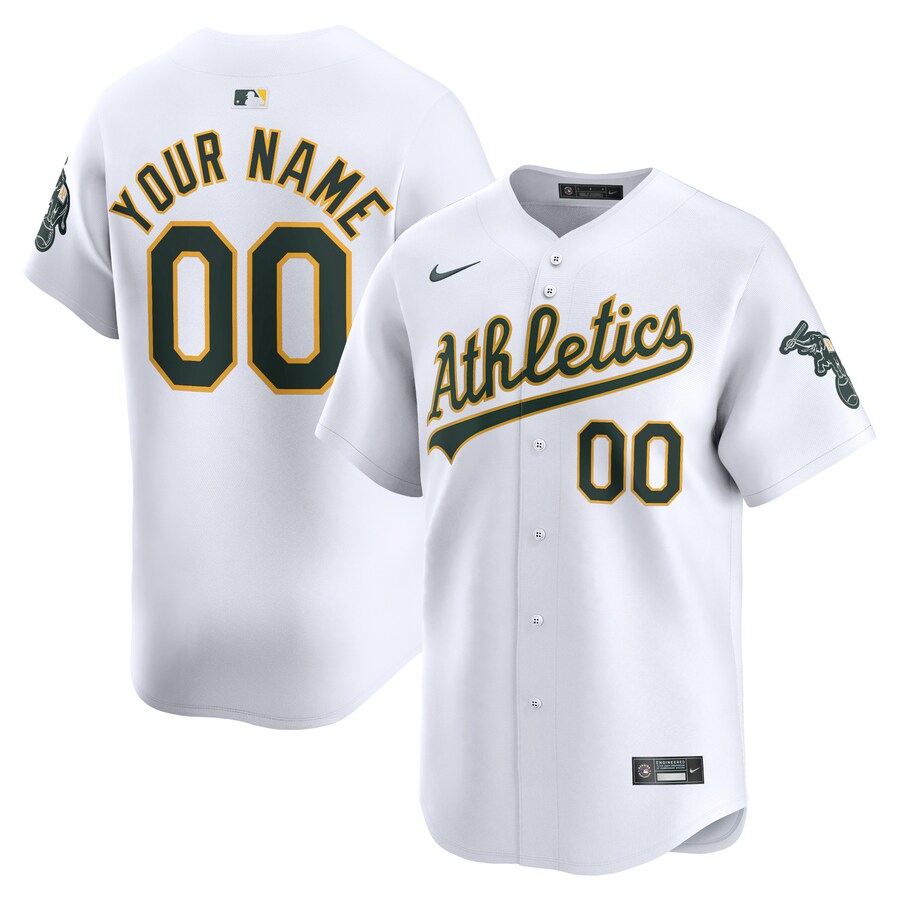 Oakland Athletics Home Limited Custom Jersey White