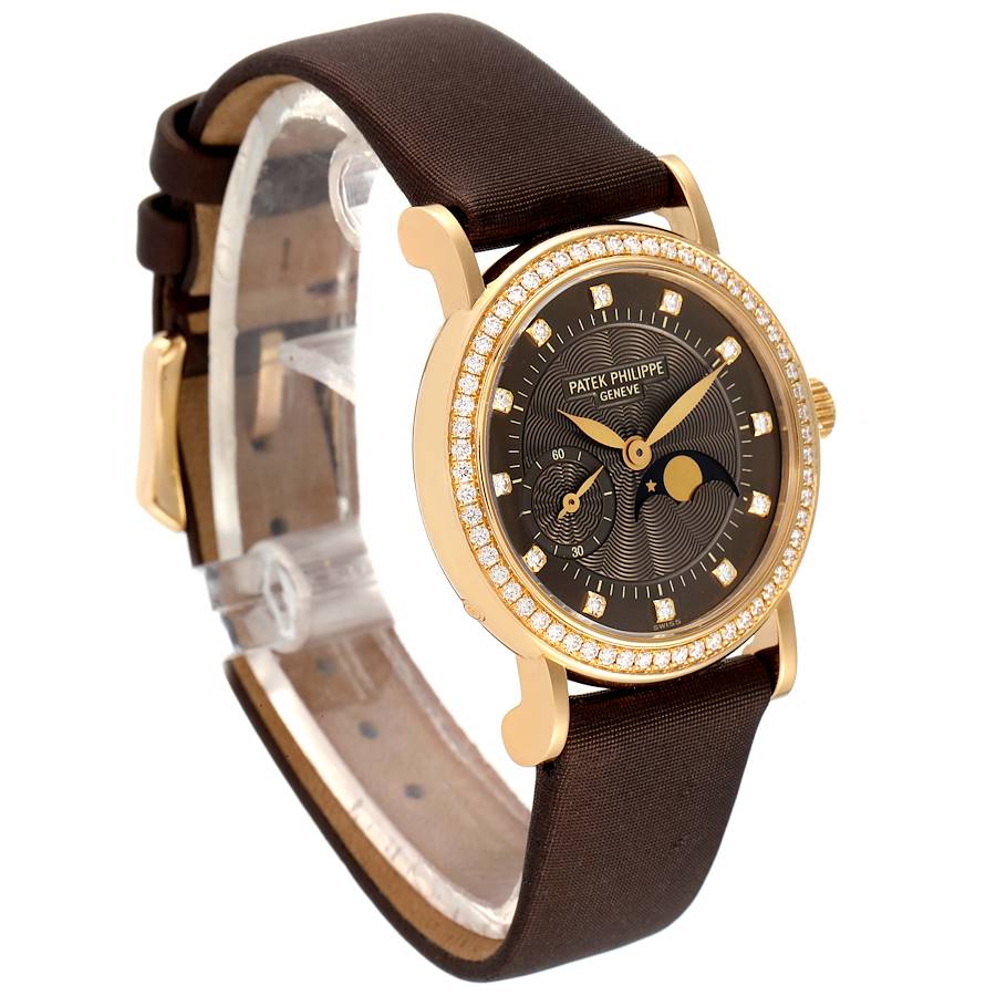 Patek Philippe Calatrava Yellow Gold Bronze Diamond Dial Ladies Watch 4858