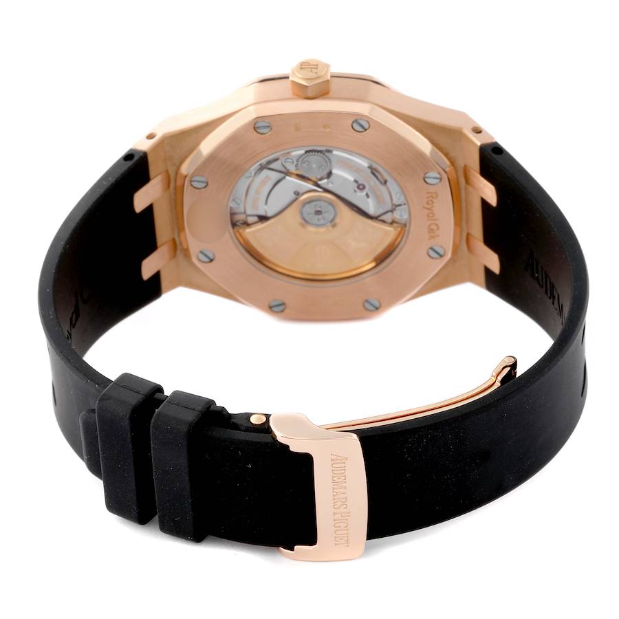 Audemars Piguet Royal Oak 41mm Rose Gold Black Dial Mens Watch 15400R
