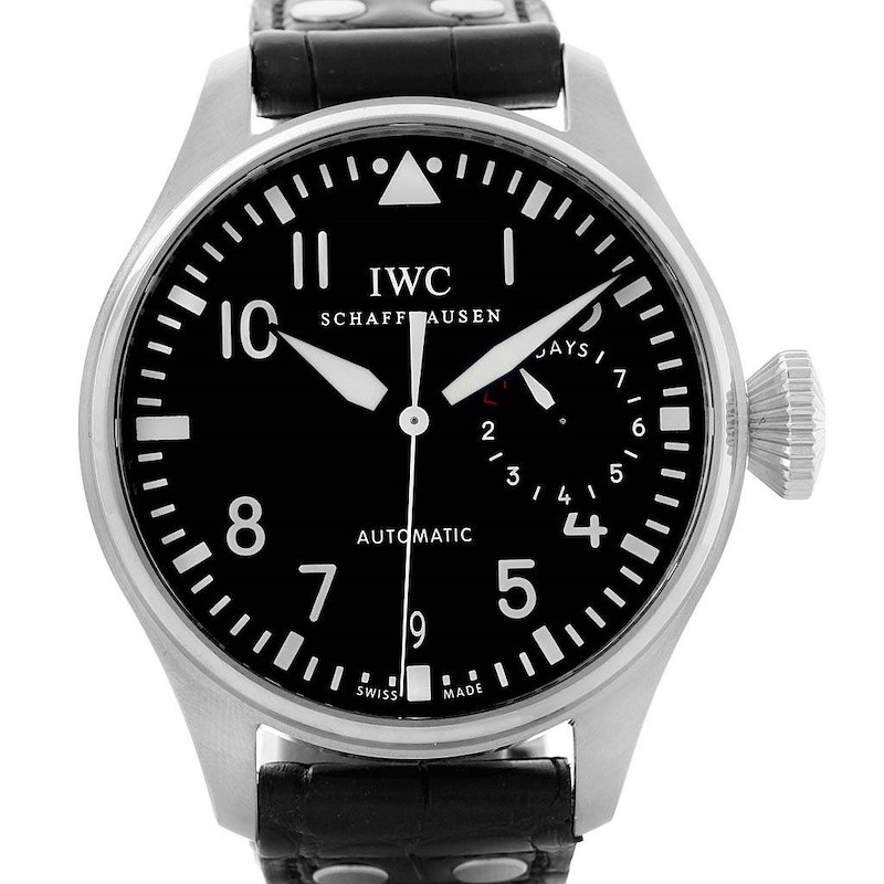 IWC Big Pilot Automatic Stainless Steel Black Dial Mens Watch IW500901