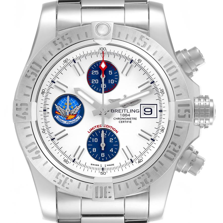 Breitling Avenger II Blue Impulse LE Steel Mens Watch A13381