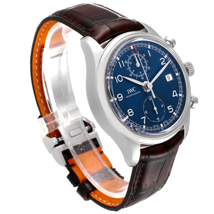 IWC Portuguese Classic Chronograph Laureus Sport For Good Foundation Steel Mens Watch IW390406