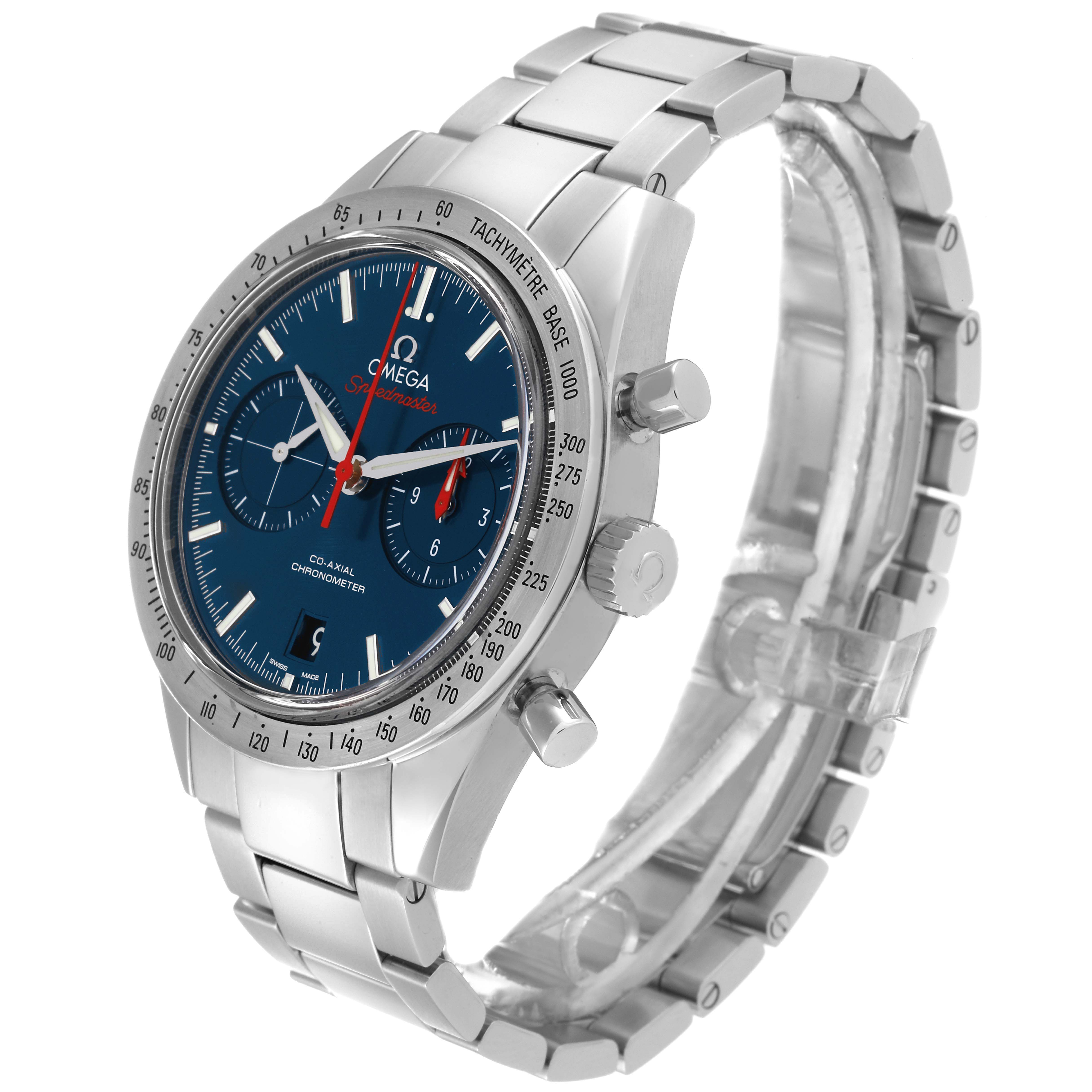 Omega Speedmaster 57 Blue Dial Chronograph Steel Mens Watch 41.5 MM 331.10.42.51.03.001