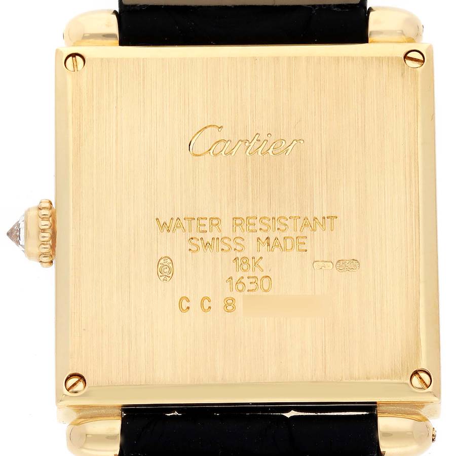Cartier Tank Obus 18k Yellow Gold Diamond Ladies Watch WB800351