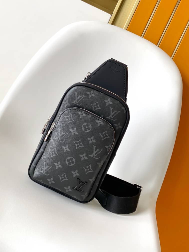 Louis Vuitton Avenue Slingbag Monogram Macassar Black 30Cm