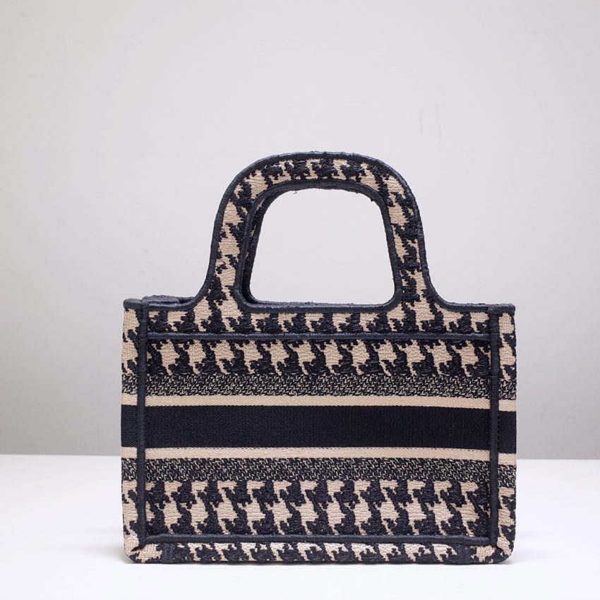 Replica Dior Tote Book Mini Houndstooth