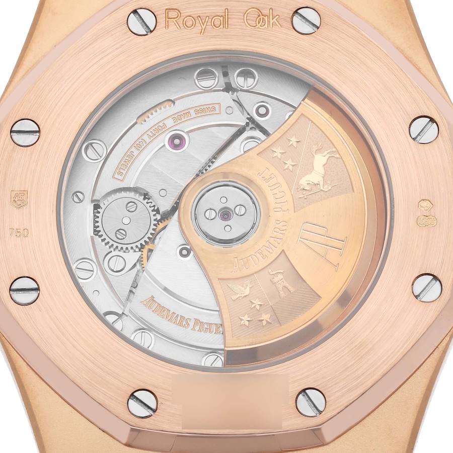 Audemars Piguet Royal Oak 18k Rose Gold Silver Dial Watch 15300OR