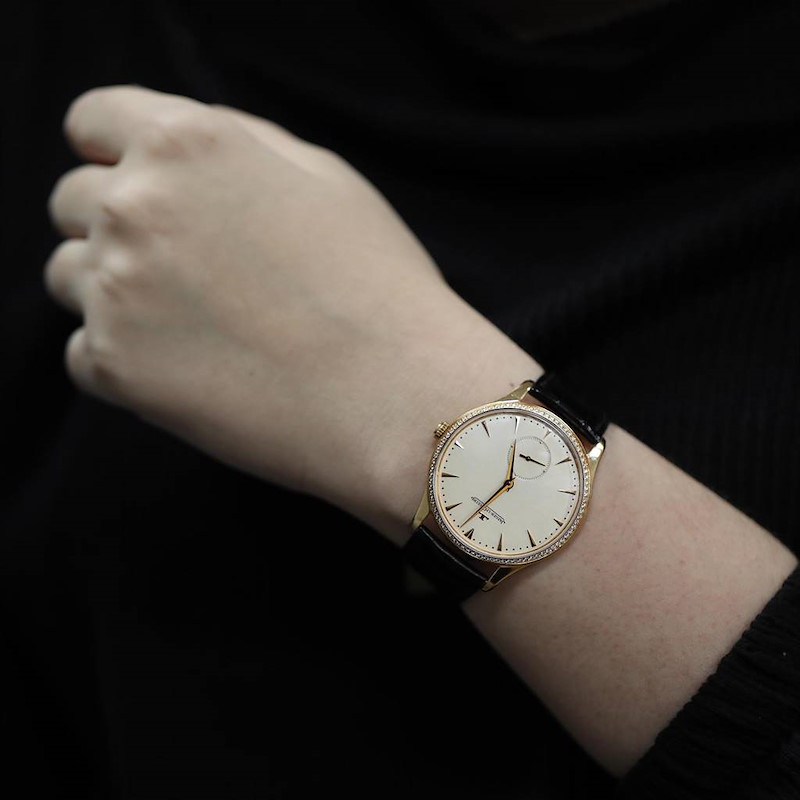 Jaeger LeCoultre Master Grande Ultra Thin 40mm Rose Gold Diamond Mens Watch Q1352502