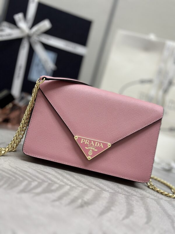 Replica Prada Saffiano Pink Small Envelope