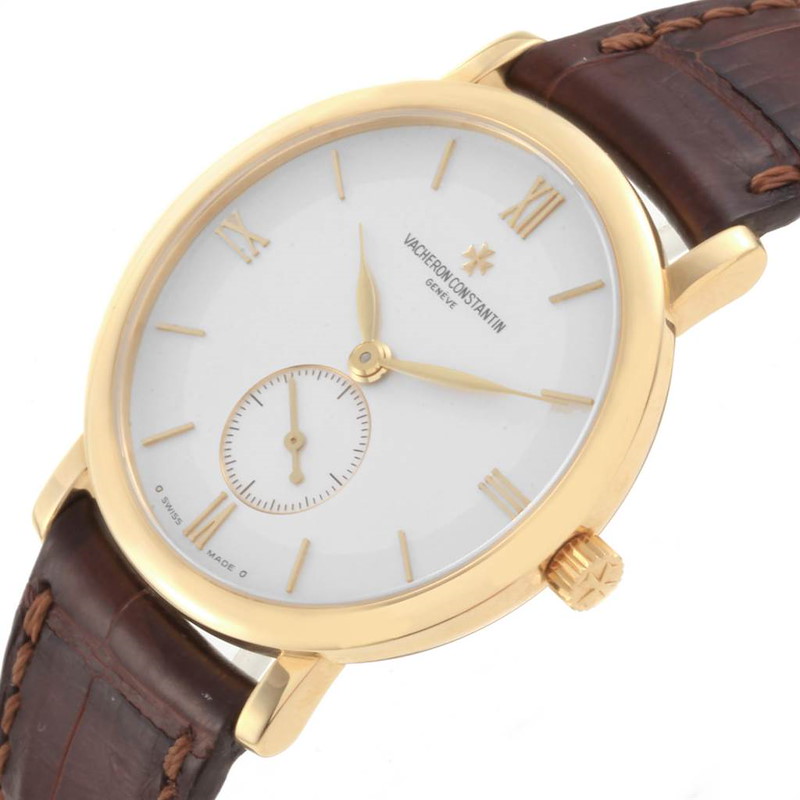 Vacheron Constantin Patrimony Yellow Gold Silver Dial Mens Watch 81160