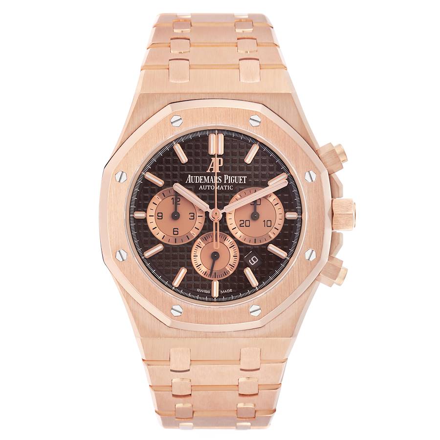 Audemars Piguet Royal Oak Brown Dial Rose Gold Watch 26331OR