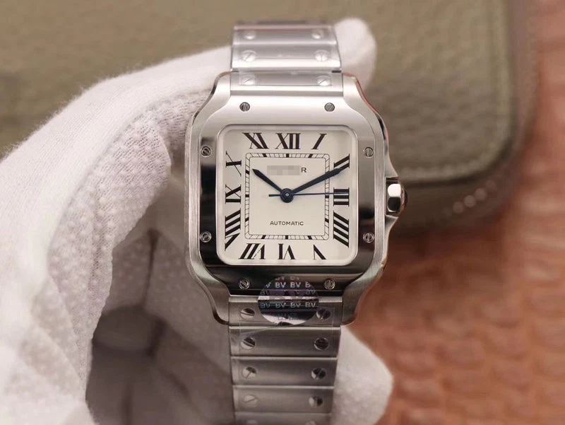 SANTOS WSSA0029 BV FACTORY SILVER WHITE DIAL
