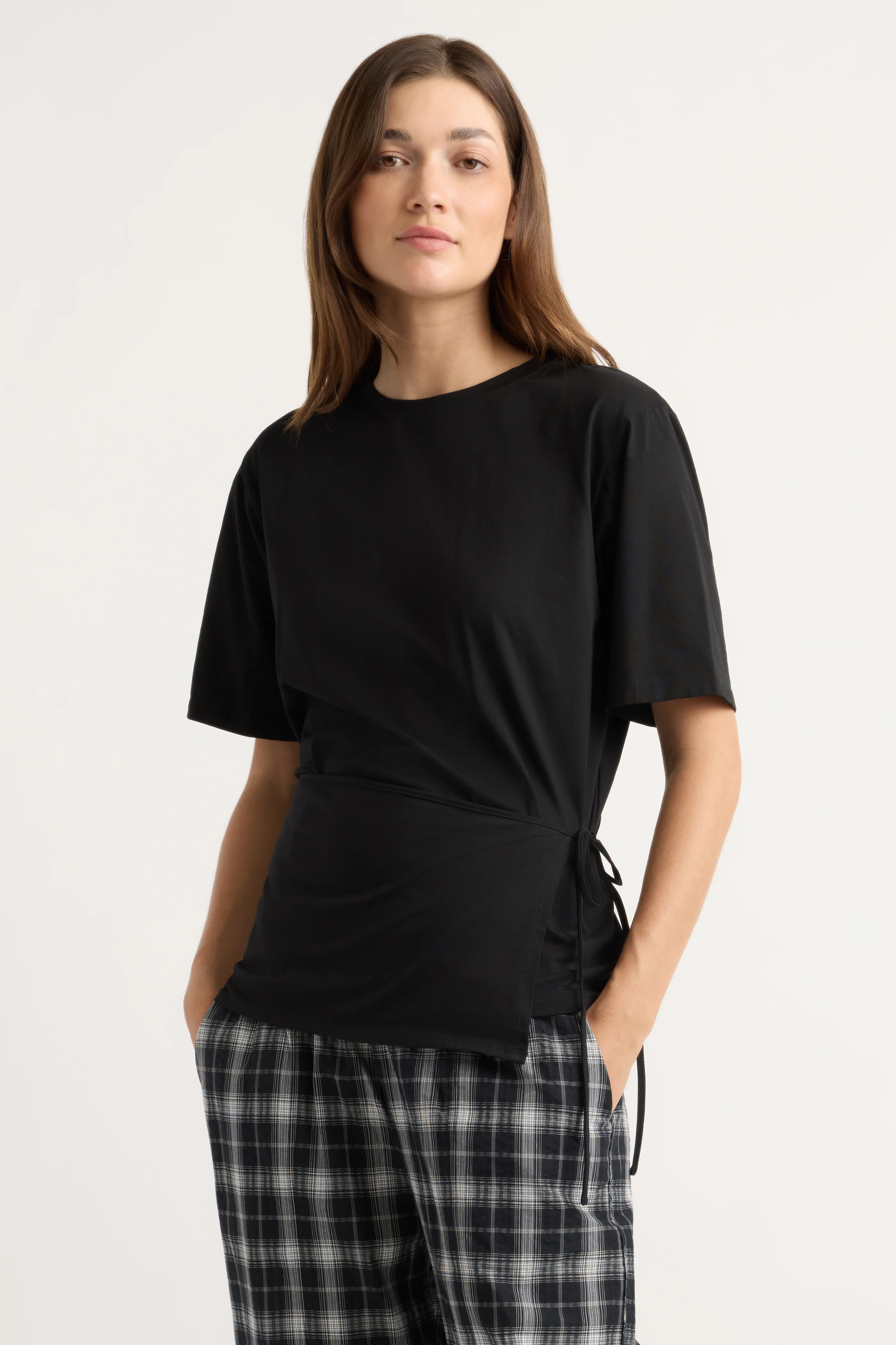 Tinsley Side-Tie Wrap Tee
