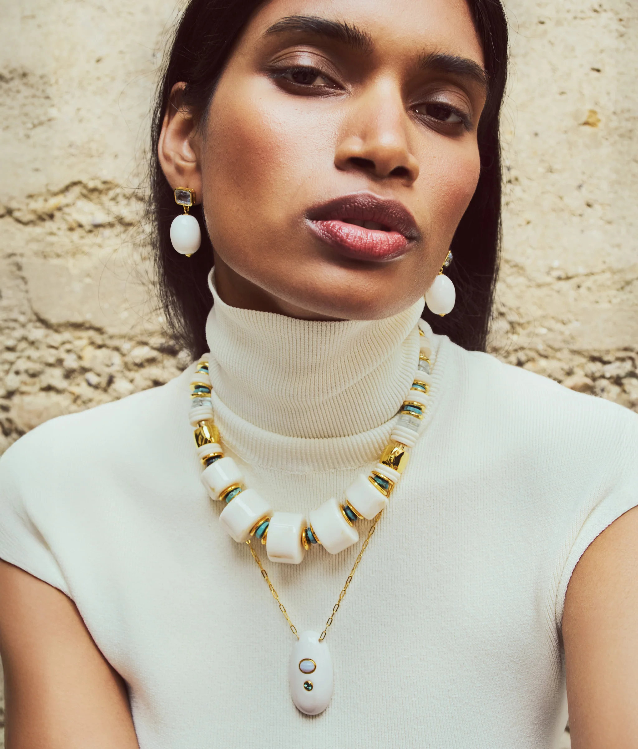 La Paz Earrings in Ivory