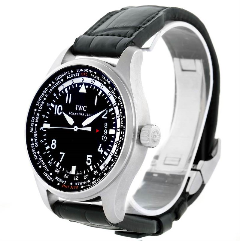 IWC Pilot Worldtimer Black Dial Automatic Mens Watch IWC3262-01