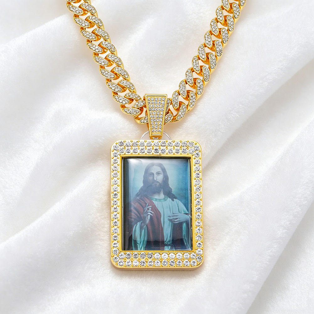 Iced Out Jesus Christ Cuban Link Necklace ✨ Divine Protection & Spiritual Redemption Talisman
