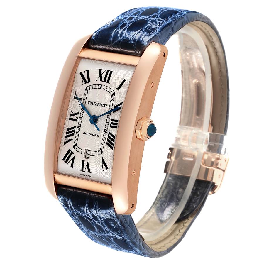 Cartier Tank Americaine XL Rose Gold Automatic Mens Watch W2609856
