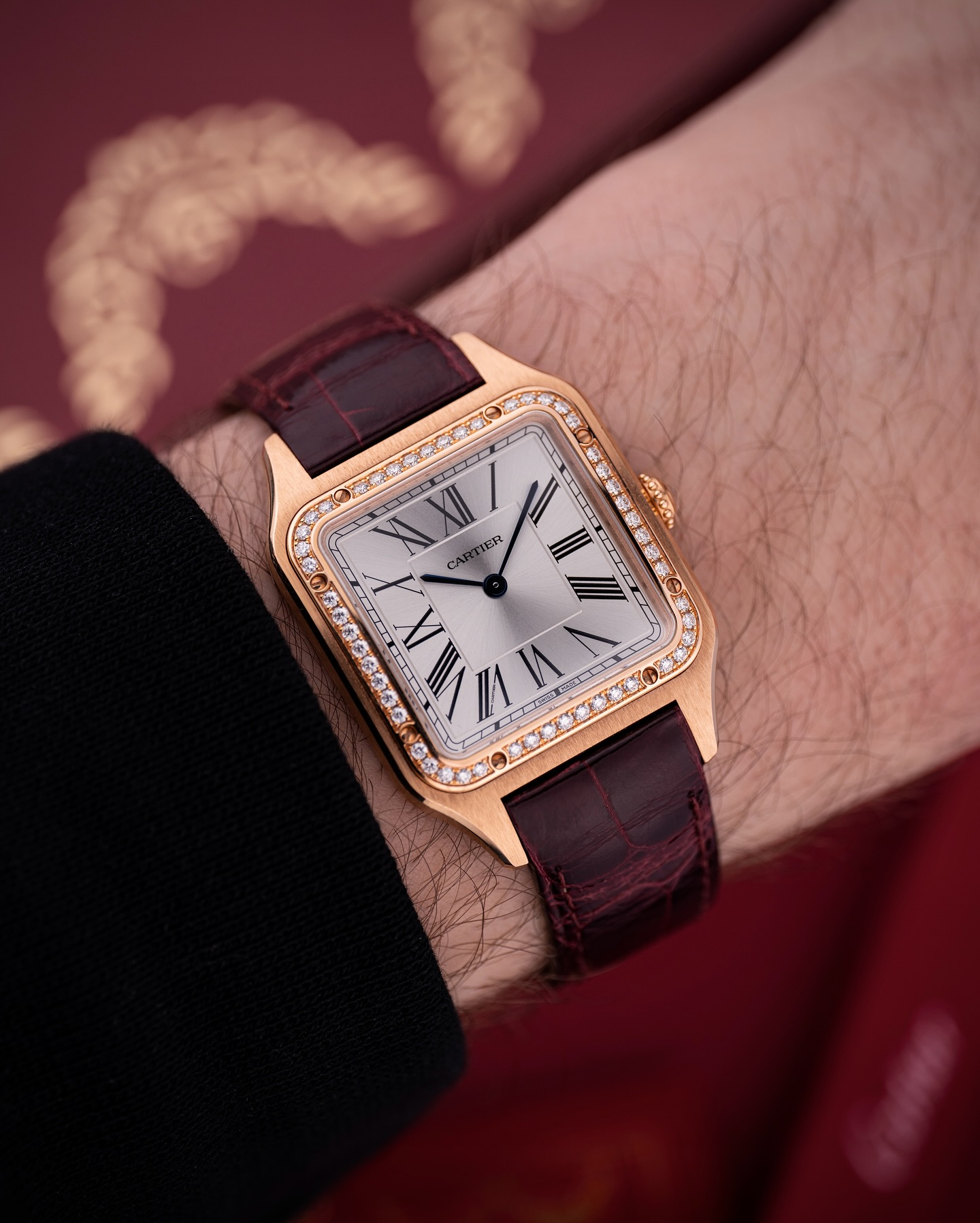 Cartier Santos Dumont LM PG/D WJSA0016 PG/RG Quartz