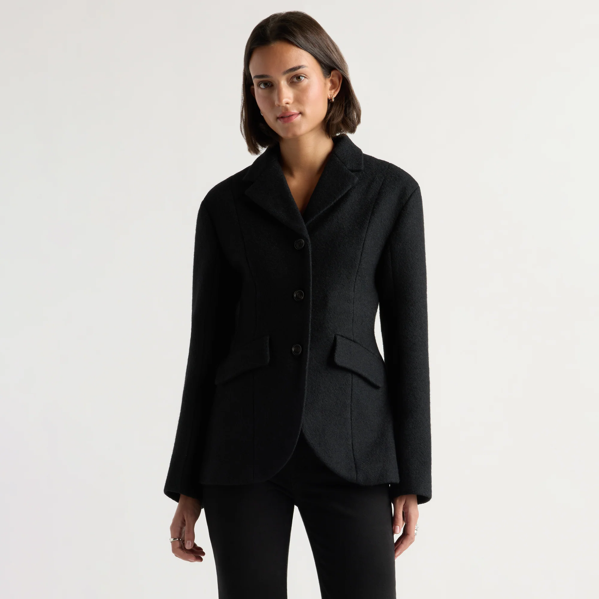 Marina Wool-Blend Sculpted Blazer