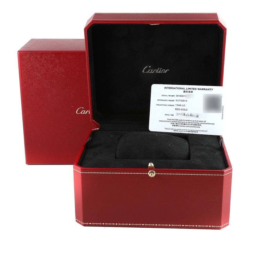 Cartier Tank Louis Rose Gold Diamond Ladies Watch WJTA0014