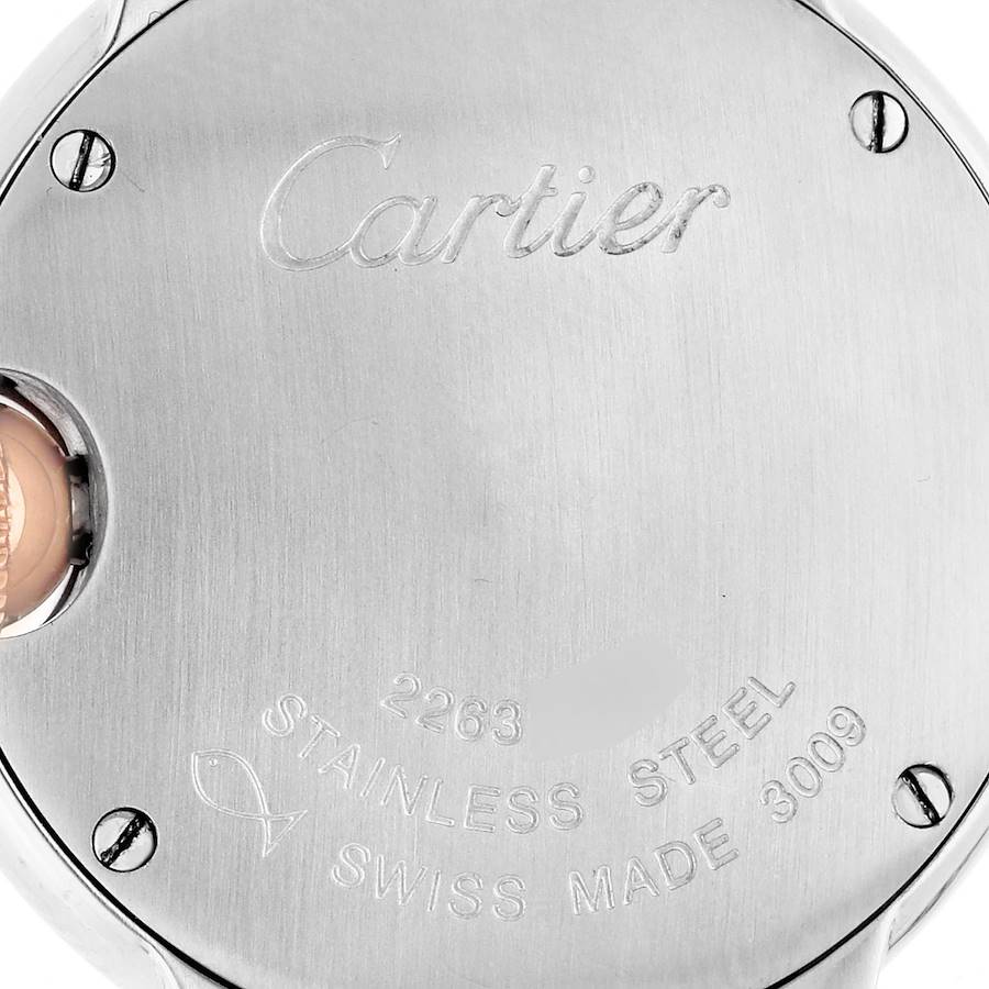 Cartier Ballon Bleu Steel Rose Gold Pink MOP Dial Ladies Watch W6920034