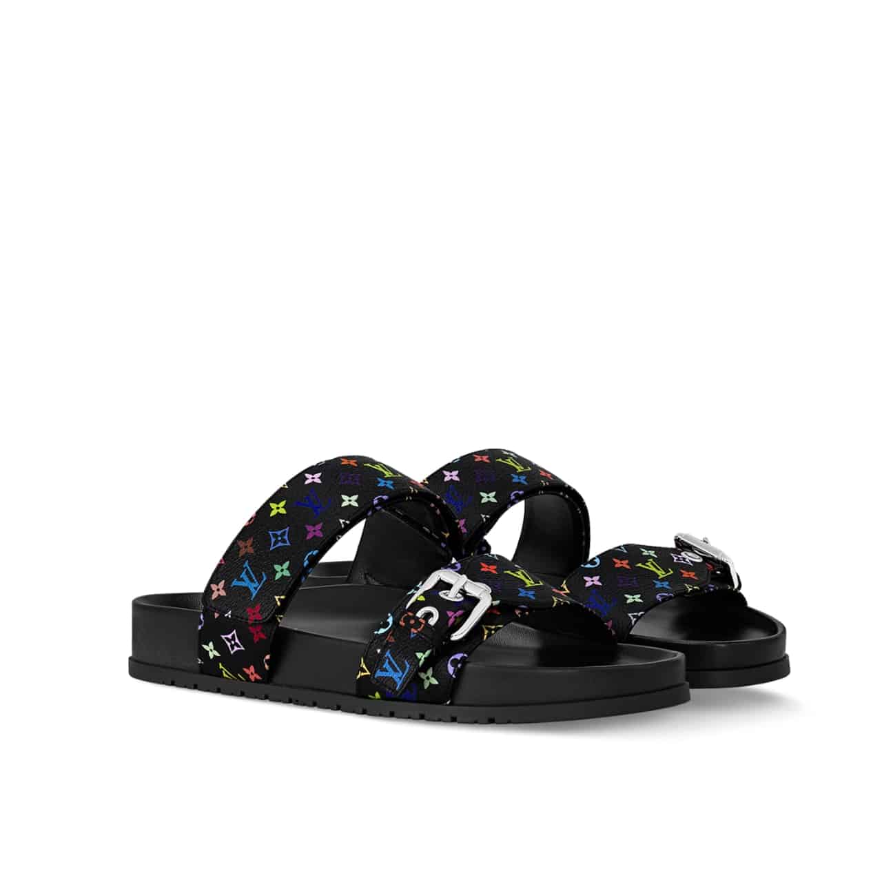 Louis Vuitton X Takashi Murakami Bom Dia Flat Comfort Mule Black 1agxub