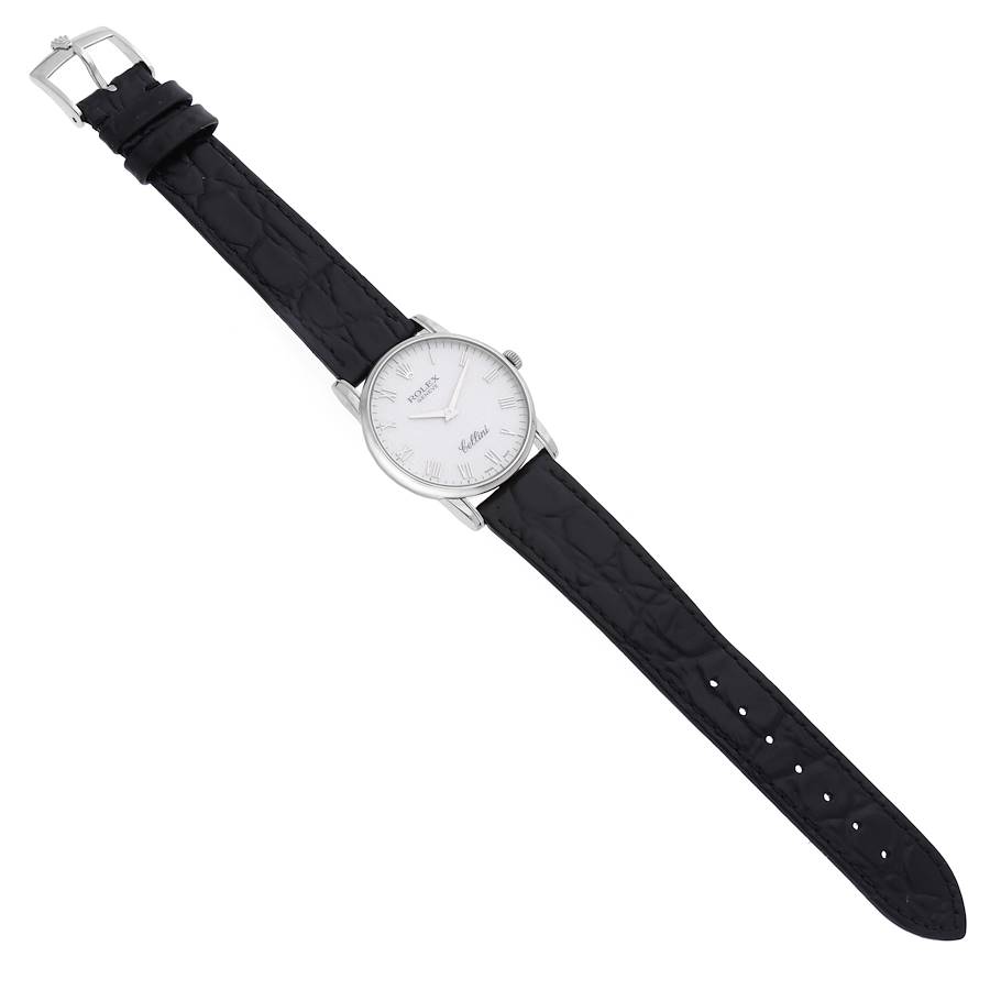 Rolex Cellini Classic White Gold Ivory Anniversary Dial Mens Watch 5116 Card