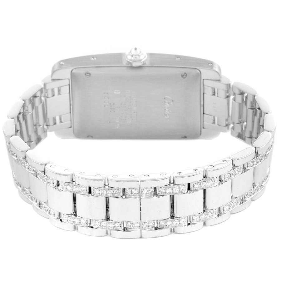 Cartier Tank Americaine White Gold Diamond Mens Watch WB7045MP