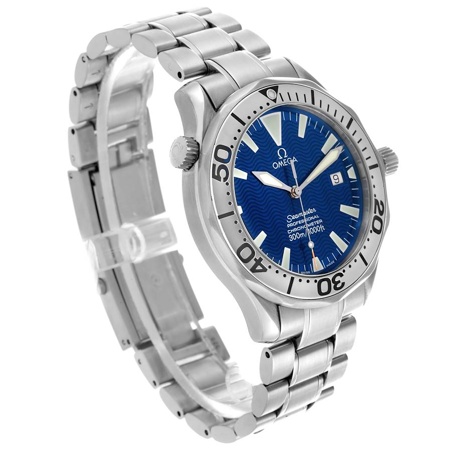 Omega Seamaster 300M Electric Blue Dial Steel Mens Watch 2255.80.00