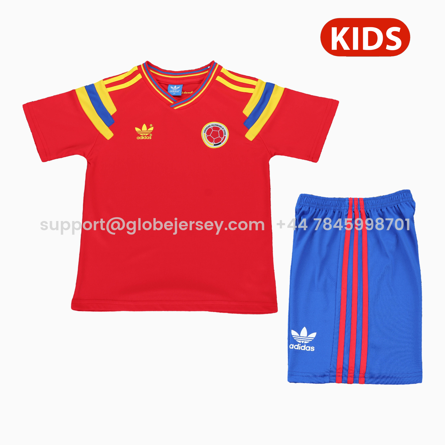 Retro Colombia 1990 Away Kids Kit