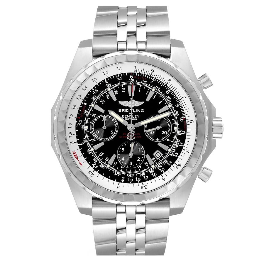 Breitling Bentley Motors T Black Dial Chronograph Mens Watch A25363