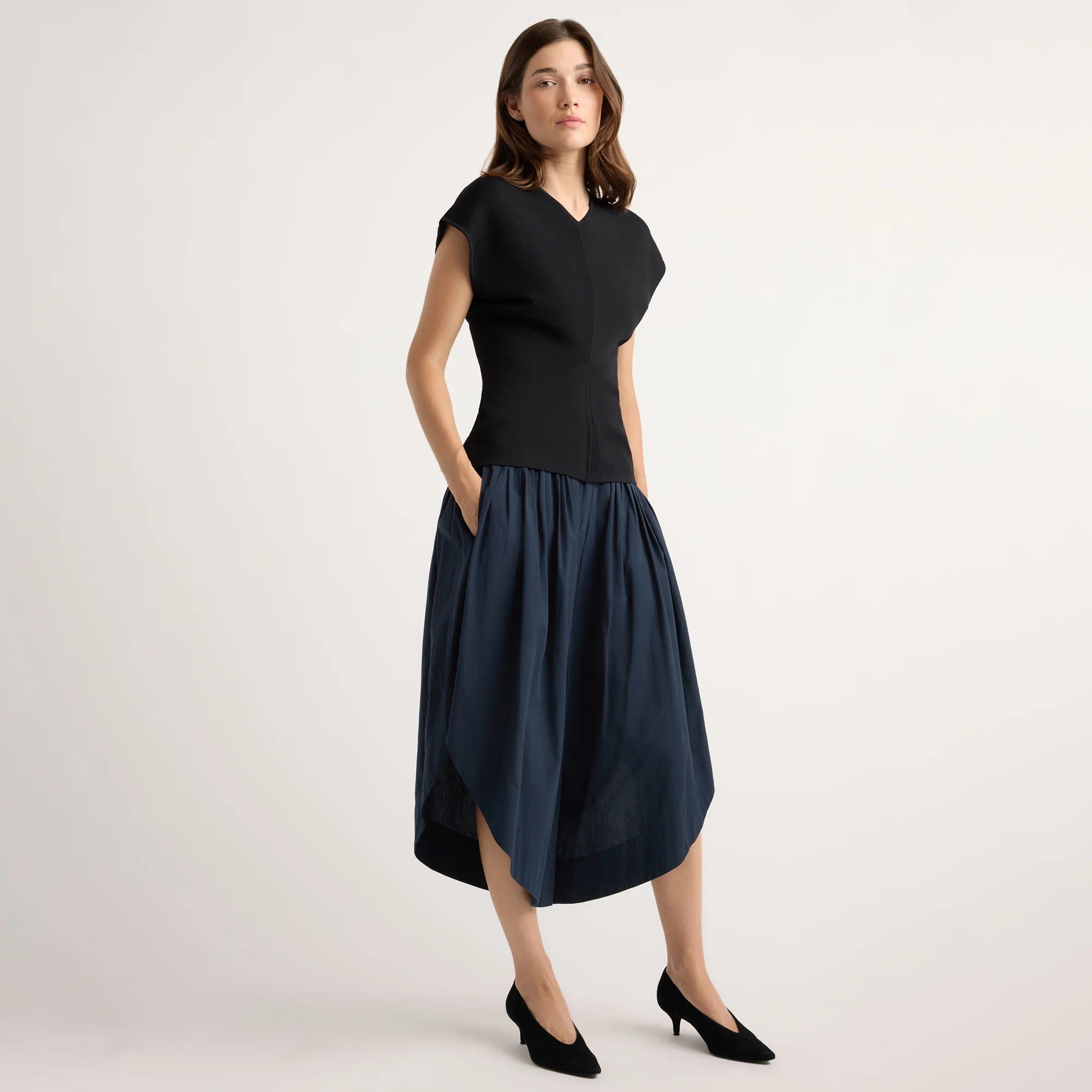 Una Wide-Leg Culotte Pant