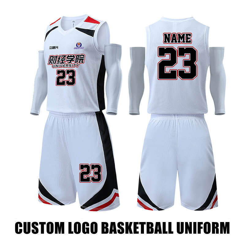 Bulk Blank Black White Basketball Uniform For Youth