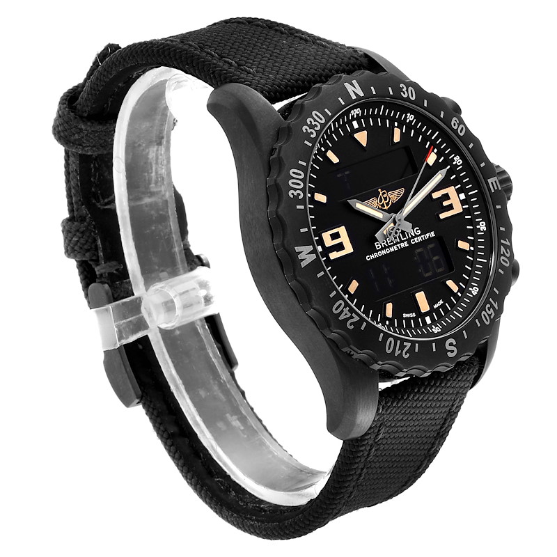 Breitling Chronospace Military GMT Alarm Blacksteel Mens Watch M78366