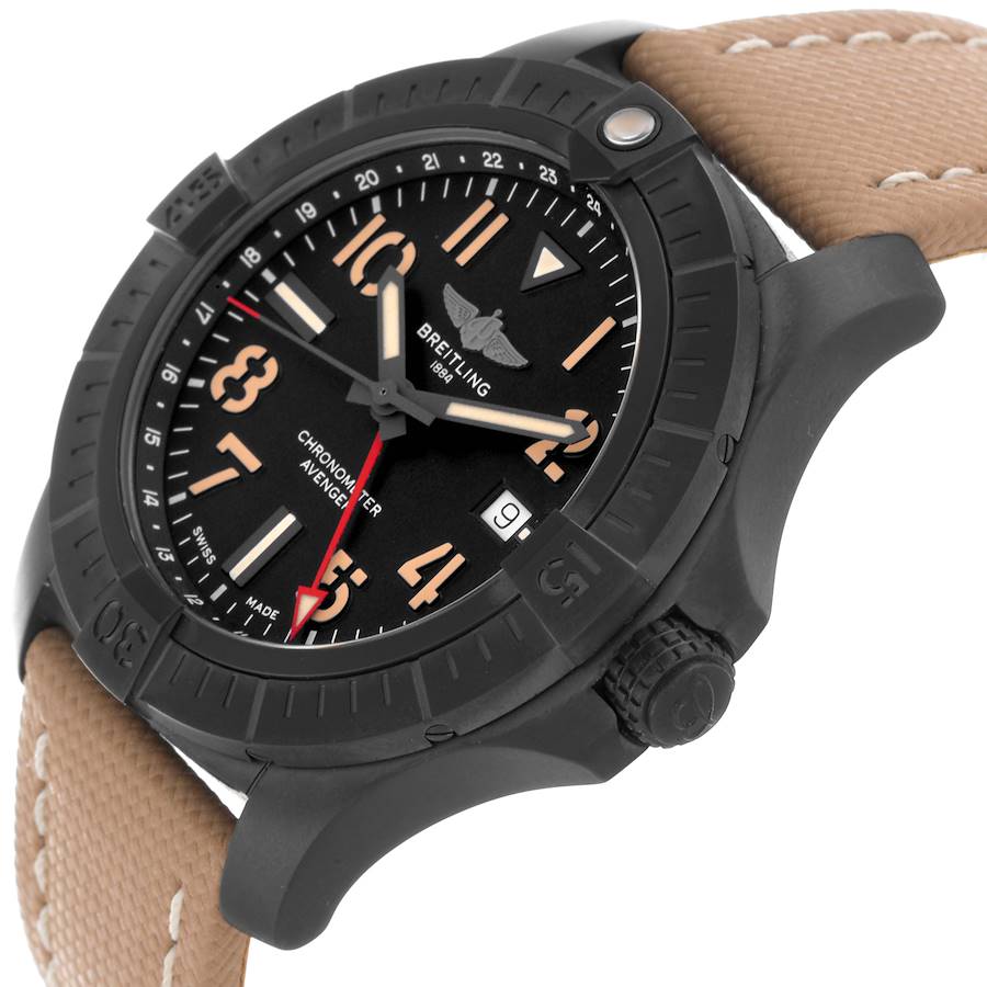 Breitling Avenger Night Mission GMT DLC Titanium Mens Watch V32395
