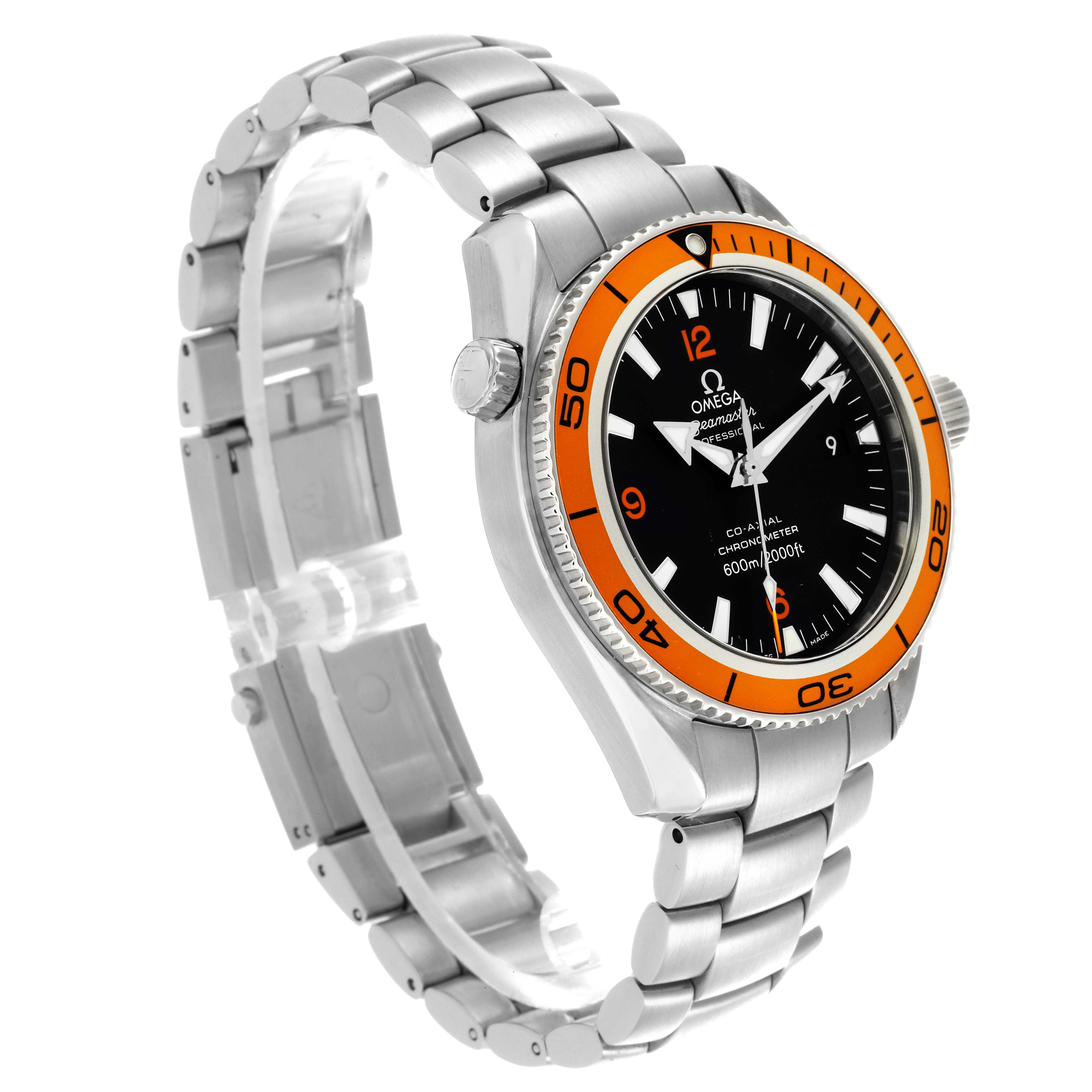 Omega Seamaster Planet Ocean Orange Bezel Steel Mens Watch 42.0 MM 2209.50.00 Card